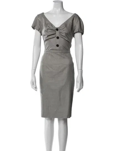 Pre-owned Dior Silk Midi Length Dress In Multi