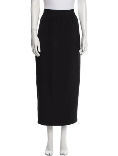Pre-owned Dior Silk Midi Length Skirt In Black