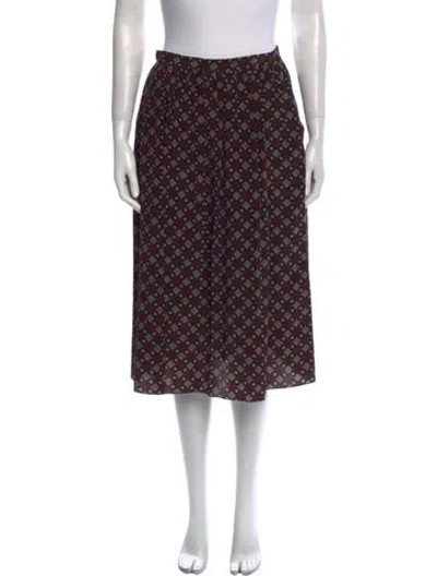 Pre-owned Dior Silk Midi Length Skirt In Blue