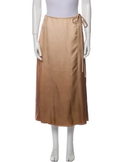 Pre-owned Dior Silk Midi Length Skirt In Neutral