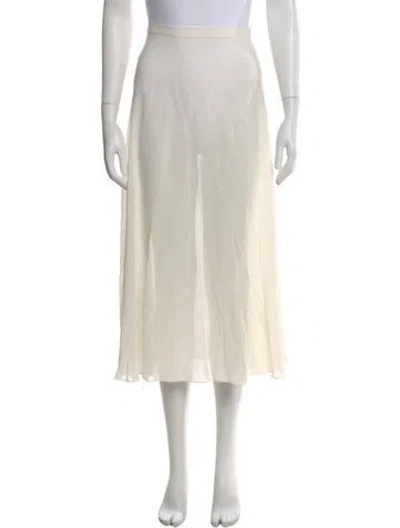Pre-owned Dior Silk Midi Length Skirt In Neutral