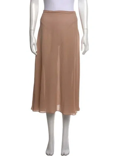 Pre-owned Dior Silk Midi Length Skirt In Neutral