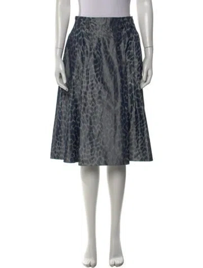 Pre-owned Dior Silk Midi Length Skirt W/ Tags In Gray