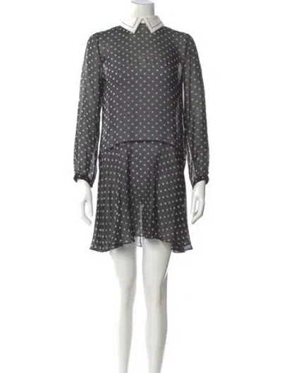 Pre-owned Dior Silk Mini Dress In Black