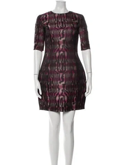 Pre-owned Dior Silk Mini Dress In Black