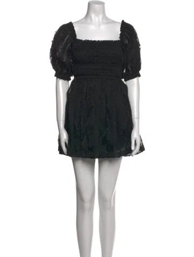 Pre-owned Dior Silk Mini Dress In Black