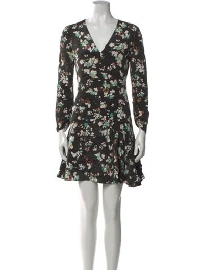 Pre-owned Dior Silk Mini Dress In Black