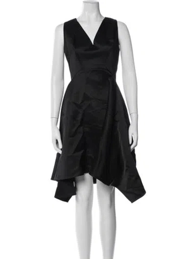 Pre-owned Dior Silk Mini Dress In Black