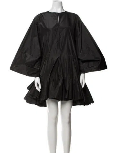 Pre-owned Dior Silk Mini Dress In Black