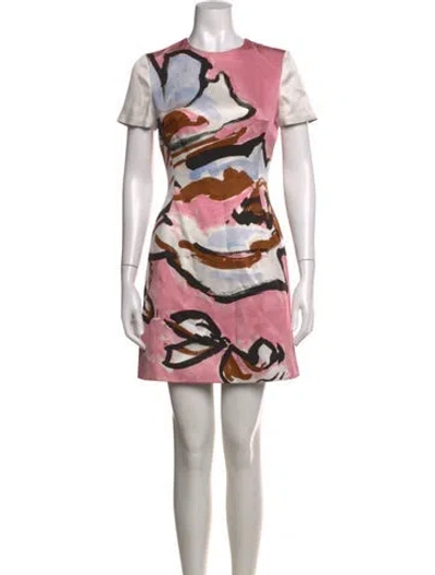 Pre-owned Dior Silk Mini Dress In Multicolor