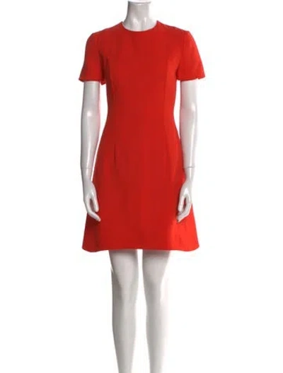 Pre-owned Dior Silk Mini Dress In Orange