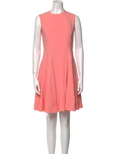 Pre-owned Dior Silk Mini Dress In Orange