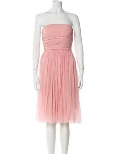Pre-owned Dior Silk Mini Dress In Pink