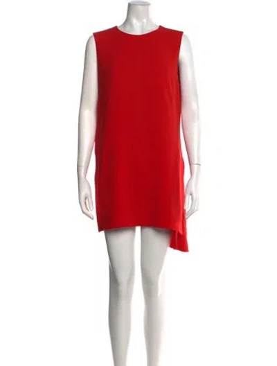 Pre-owned Dior Silk Mini Dress In Red