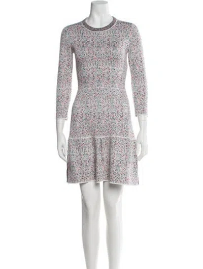 Pre-owned Dior Silk Mini Dress In White