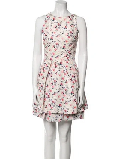 Pre-owned Dior Silk Mini Dress In White