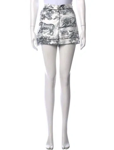 Pre-owned Dior Silk Mini Shorts In Blue/white