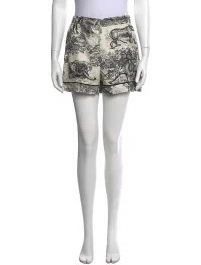Pre-owned Dior Silk Mini Shorts In Neutrals