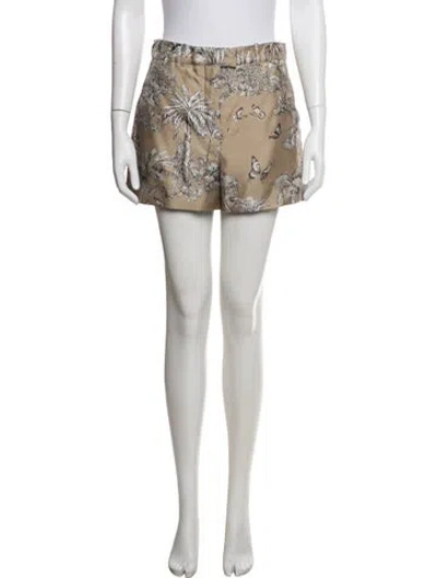 Pre-owned Dior Silk Mini Shorts W/ Tags In Brown