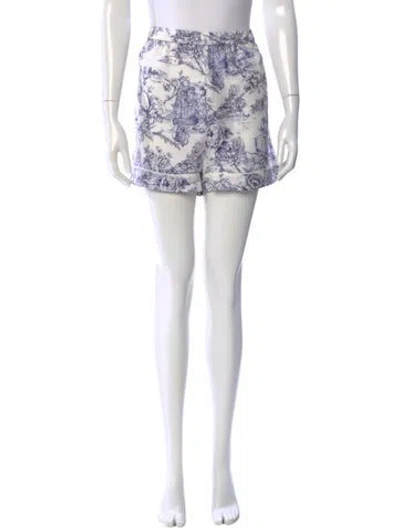 Pre-owned Dior Silk Mini Shorts In White
