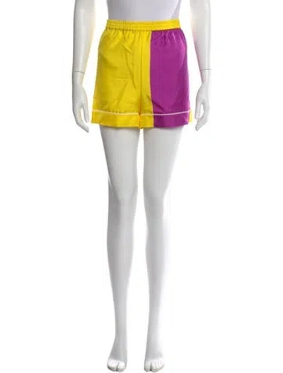 Pre-owned Dior Silk Mini Shorts In Yellow