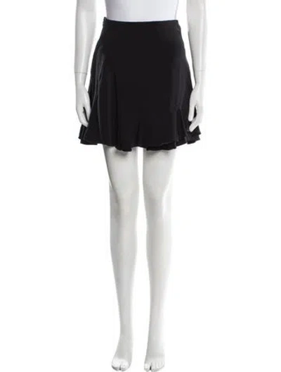 Pre-owned Dior Silk Mini Skirt In Black