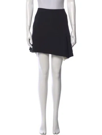 Pre-owned Dior Silk Mini Skirt In Black