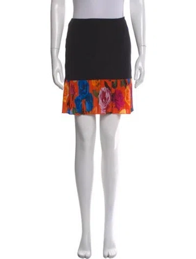 Pre-owned Dior Silk Mini Skirt In Black