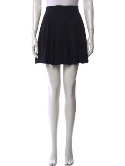 Pre-owned Dior Silk Mini Skirt In Black