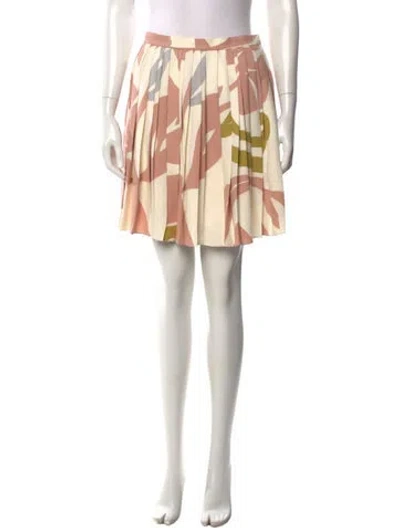 Pre-owned Dior Silk Mini Skirt In Pink