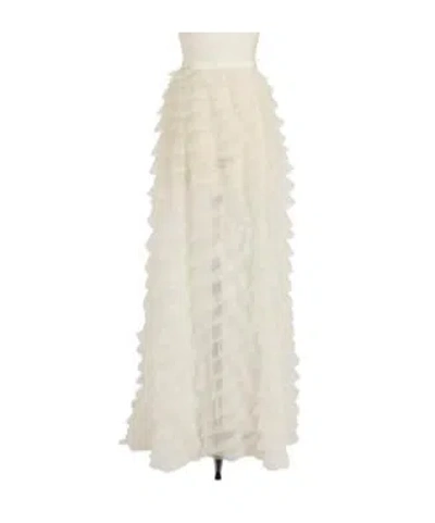 Dior Silk Organza Skirt In White