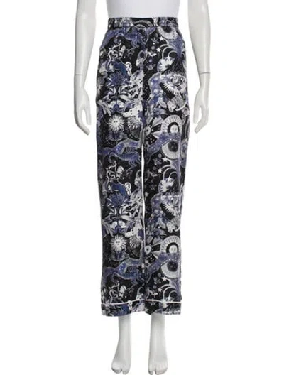 Pre-owned Dior Silk Pants In Blue