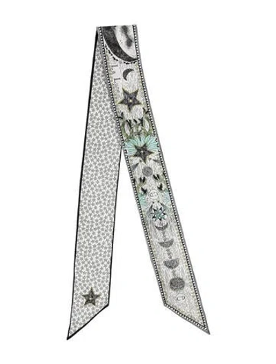 Pre-owned Dior Silk Printed Bandeau In White