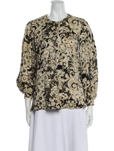 Pre-owned Dior Silk Printed Blouse