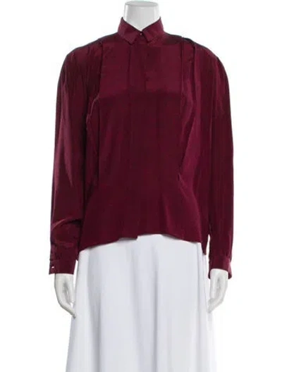 Pre-owned Dior Silk Printed Blouse In Purple
