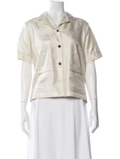 Pre-owned Dior Silk Printed Button-up Top
