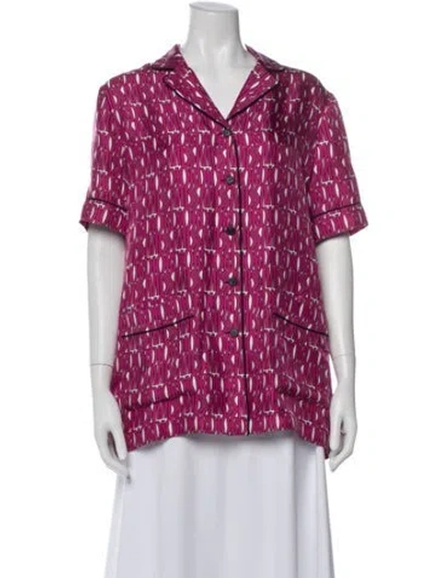 Pre-owned Dior Silk Printed Pajamas In Pink