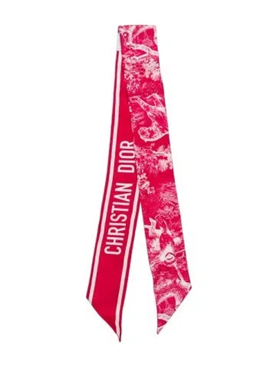 Pre-owned Dior Silk Printed Scarf