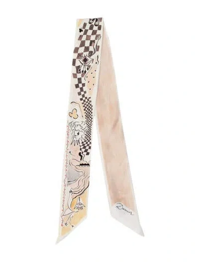 Pre-owned Dior Silk Printed Scarf In Black