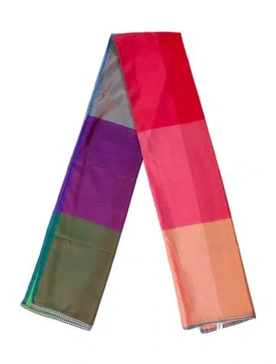 Pre-owned Dior Silk Printed Scarf In Green