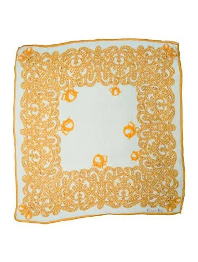 Pre-owned Dior Silk Printed Scarf In Multi