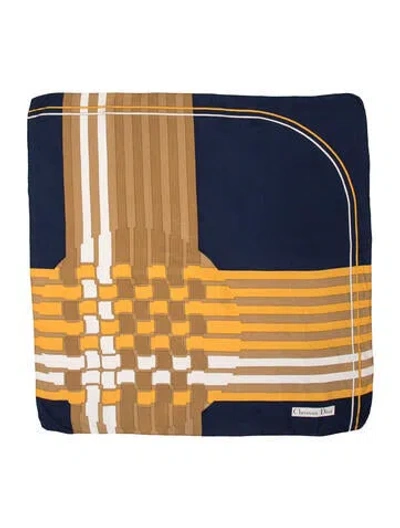 Pre-owned Dior Silk Printed Scarf In Multi
