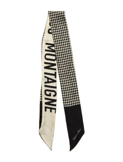 Pre-owned Dior Silk Printed Scarf In Neutral