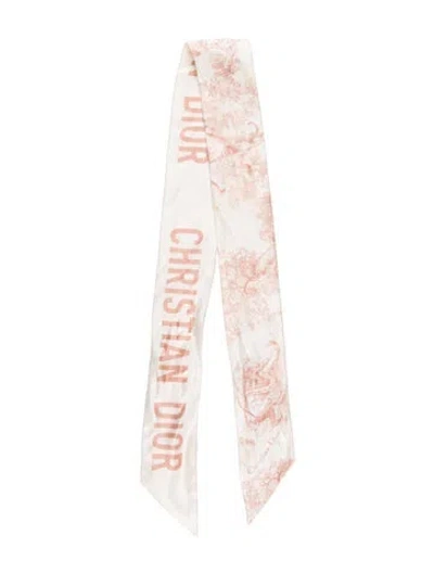Pre-owned Dior Silk Printed Scarf In Neutral