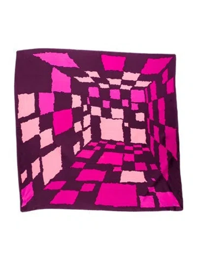 Pre-owned Dior Silk Printed Scarf In Purple