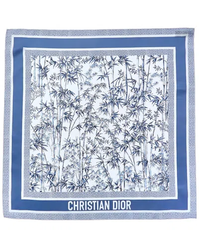 Dior Silk Scarf In Blue