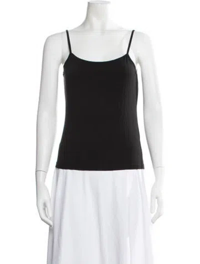 Pre-owned Dior Silk Scoop Neck Top In Black