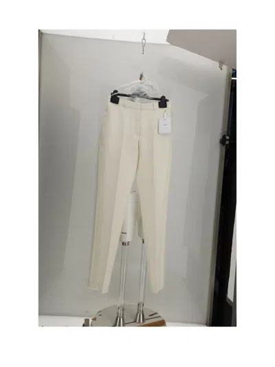 Dior Silk Shantung Trousers In White