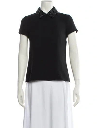 Pre-owned Dior Silk Short Sleeve Polo In Black