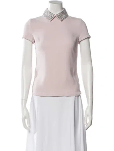 Pre-owned Dior Silk Short Sleeve Top In Pink